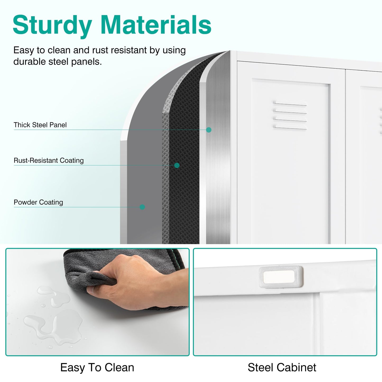SISESOL White Metal Storage Cabinet,71" Tall Pantry Cabinet,Kitchen Pantry Storage Cabinets with 2 Doors and 6 Shelves,Wide Deep Food Cupboard for Home,Kitchen,Dining/Living Room