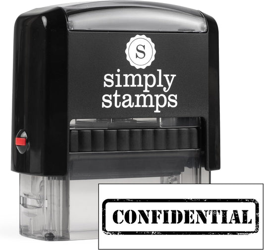 Confidential Office Stamp | 4 Different Sizes | 20 Designs | Multiple Color Options | Perfect for Quick Validation of Office Documents (Confidential, Medium)