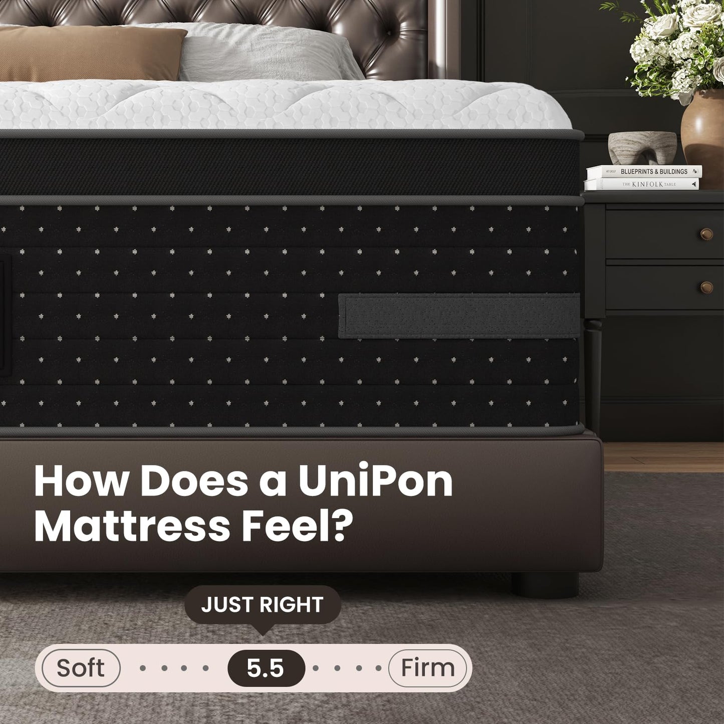 Queen Mattress 14 Inch-Premium Hybrid Mattresses in a Box with Air-Flow Individual Pocket Spring for Motion-Isolation & Pain Relief-Fiberglass Free Bed with 365 Night Trial, CertiPUR-US Certified