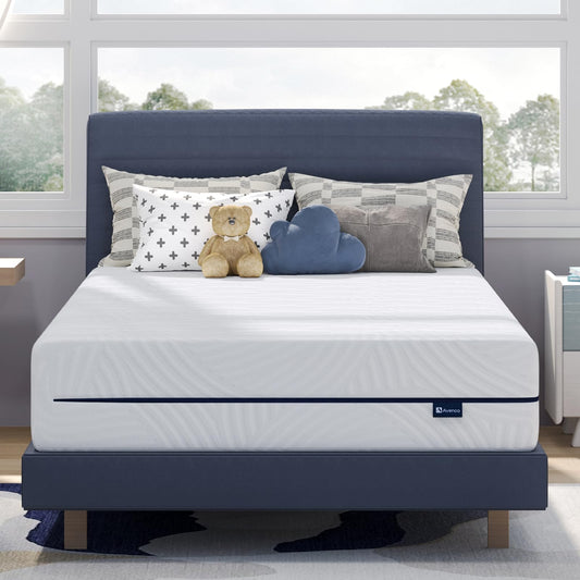 Avenco Queen Size Gel Memory Foam Mattress, 8 Inch, Medium Firm, Blue, CertiPUR-US Certified