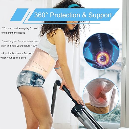 Back Brace for Men Women Lower back - Immediate Relief from Back Pain, Herniated Disc, Sciatica, Scoliosis and more! - Breathable Mesh Design with 7 Stays, - Back Support Belt for Men/Women for work , Anti-skid lumbar support belt (X-Large)