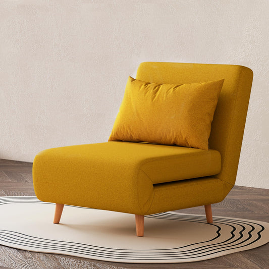 Artdeco Home Tustin Convertible Sleeper Chair – 3 in 1 Chair Bed, Compact Duraspace Design (Mustard, 32 in)