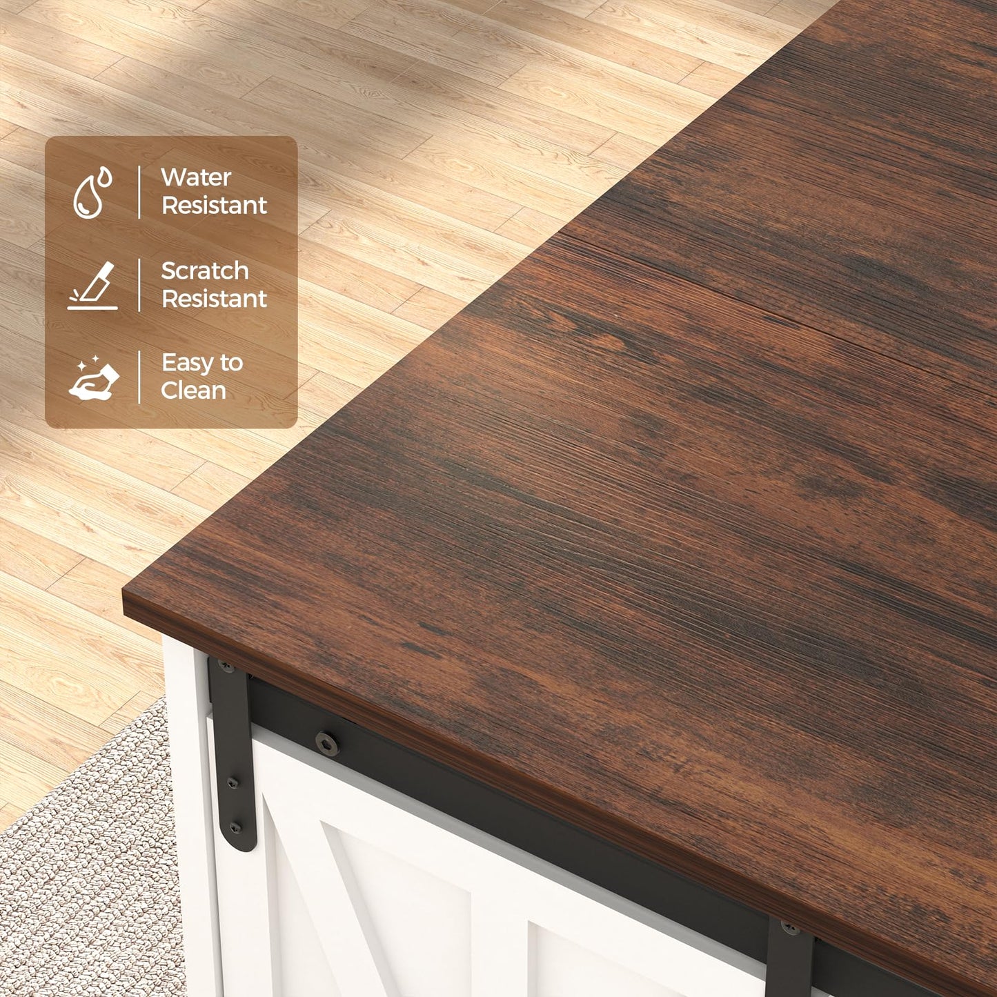 Loftiage 31.5” Lift Top Coffee Table with Hidden Storage, Farmhouse & Modern Square Coffee Table, Space Saving Center Table for Living Room, Home Office, Small Spaces