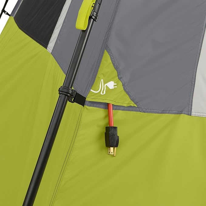 CORE Instant Cabin Tents | 6 Person / 9 Person / 10 Person / 12 Person Family Cabin Multi Room Pop Up Tents Car Camping | Included Storage Pockets for Camping Accessories