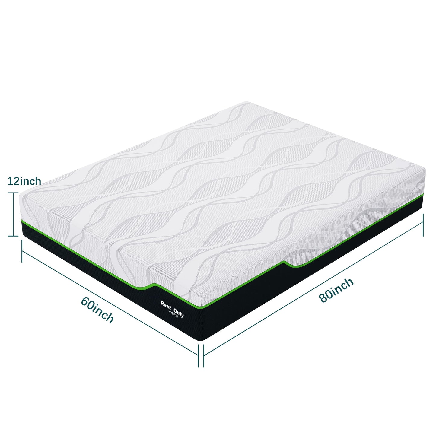 Queen Mattress 12 Inch,Rest Only Cooling Gel Memory Foam & Pocketed Coils Hybrid Mattress in a Box, Medium Firm for Pressure Relief and Motion Isolation