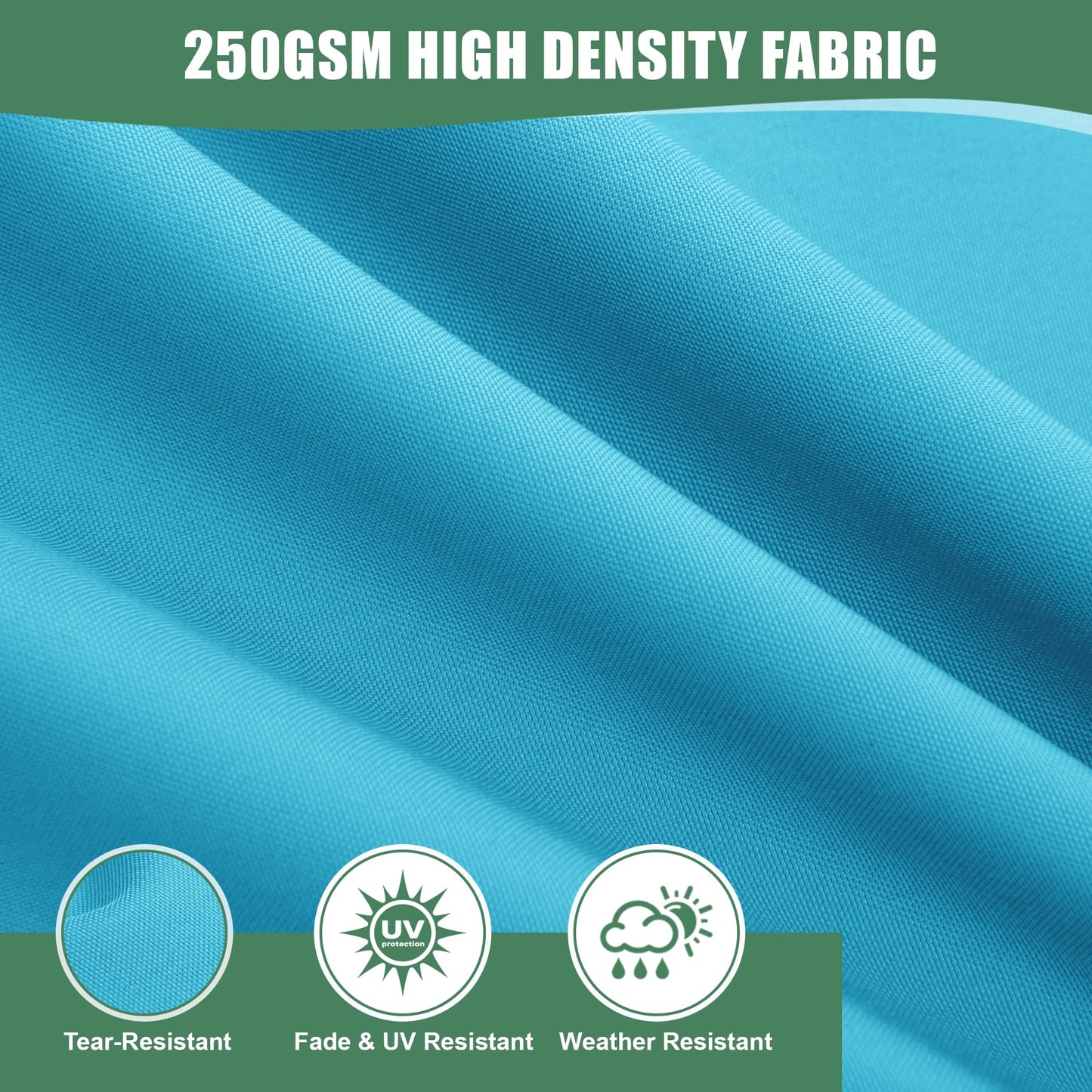 Summsun Chaise Lounge Cushions Outdoor Set of 2 - Waterproof and Fade Resistant Sun Lounger Replacement Cushions - Patio Lounger Pads with Removable Cover for Pool, Deck, Lawn, 72 x 21 x 3 Inch, Teal