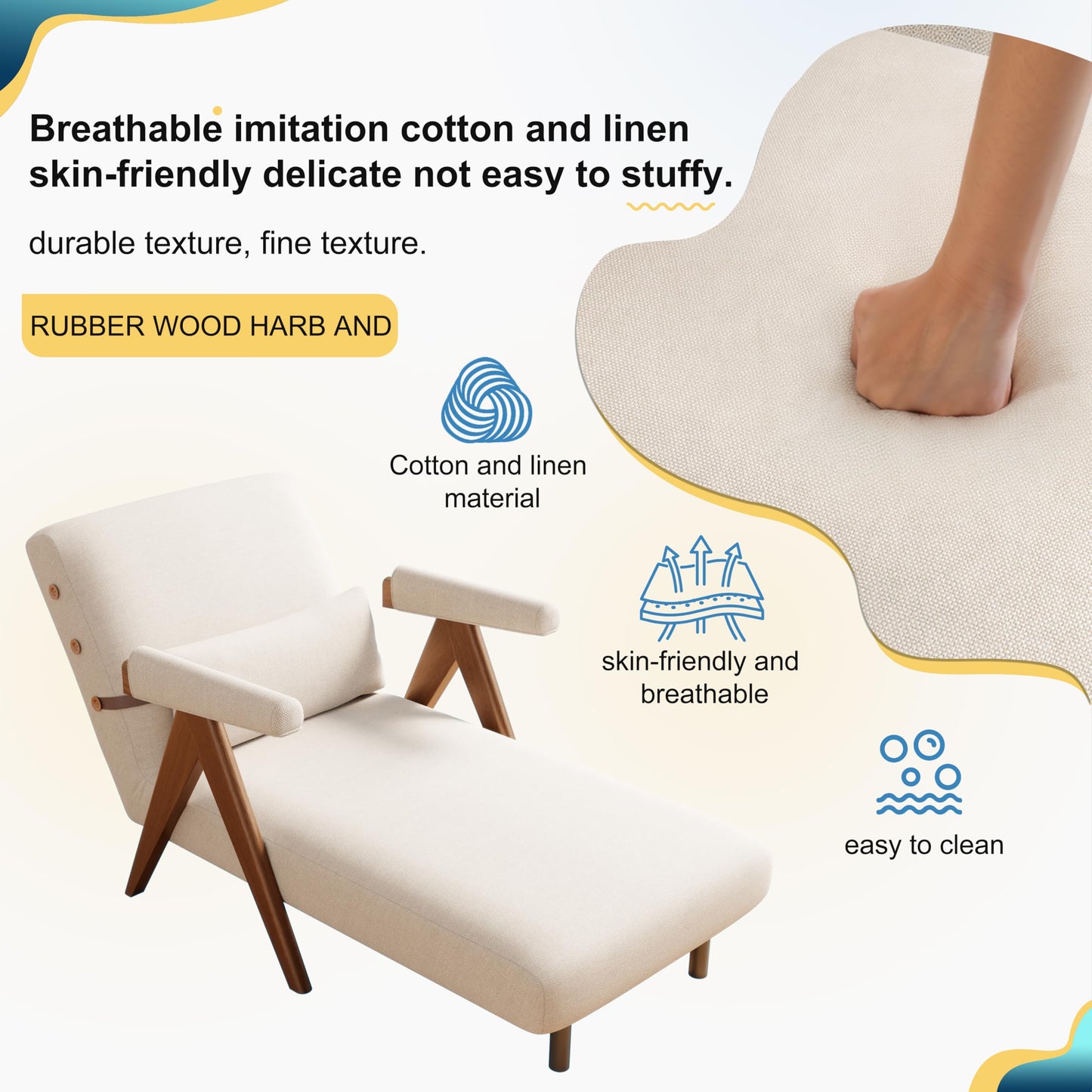 Convertible Sleeper Chair, 3-in-1 Single Sofa Bed for Adults，Pull Out Lounge Sleeper Chairs，Foldable with Adjustable Backrest (D31.8 x W21.3 x H31.8 inch(Beige))