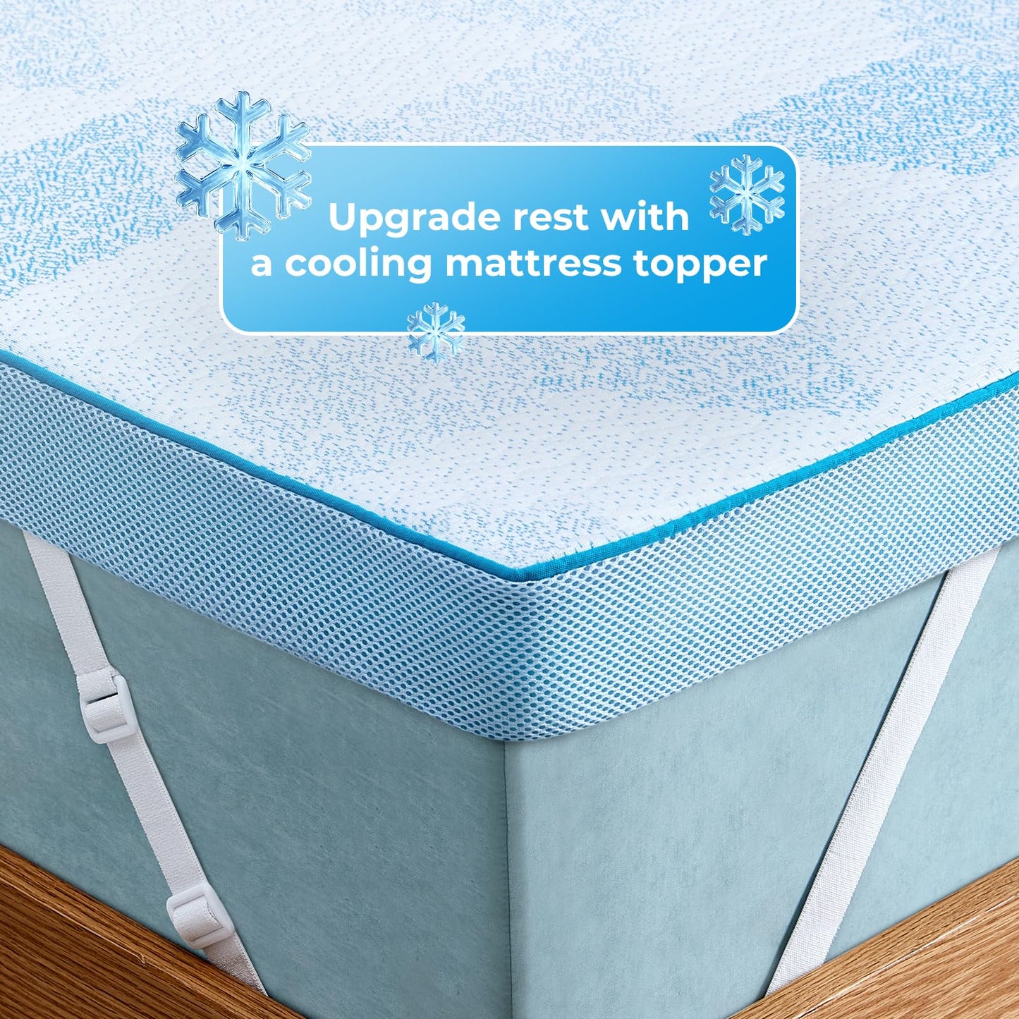 PERLECARE Firm Mattress Topper Queen – 3 Inch Cooling Gel Memory Foam Bed Topper for Pressure Relief, Supportive Soft Mattress Pad with Removable & Washable Non-Slip Cover, CertiPUR-US Certified