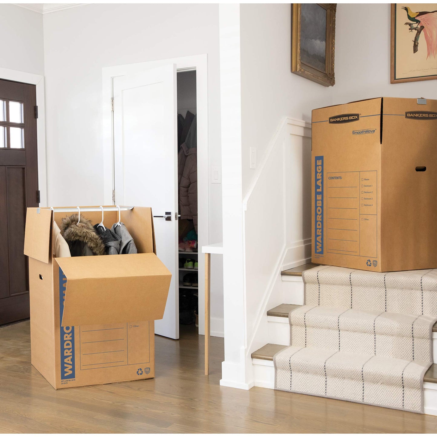 Bankers Box Tall Wardrobe Box 3 Pack, 24-in x 24-in x 40-in (7711001)