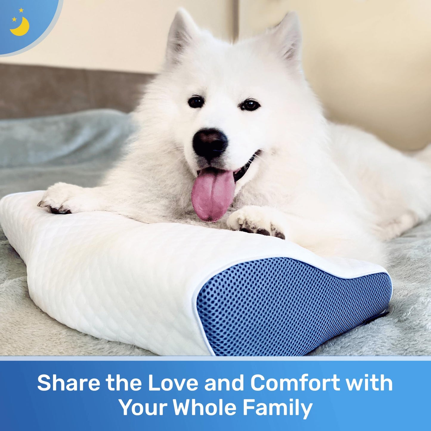 Derila King Size Neck Pillow for Sleeping, Ergonomic & Cervical Pillow for Neck Support & Relief, Memory Foam Side Sleeper Pillows, Bed Contour Pillows for Back, Stomach Sleepers