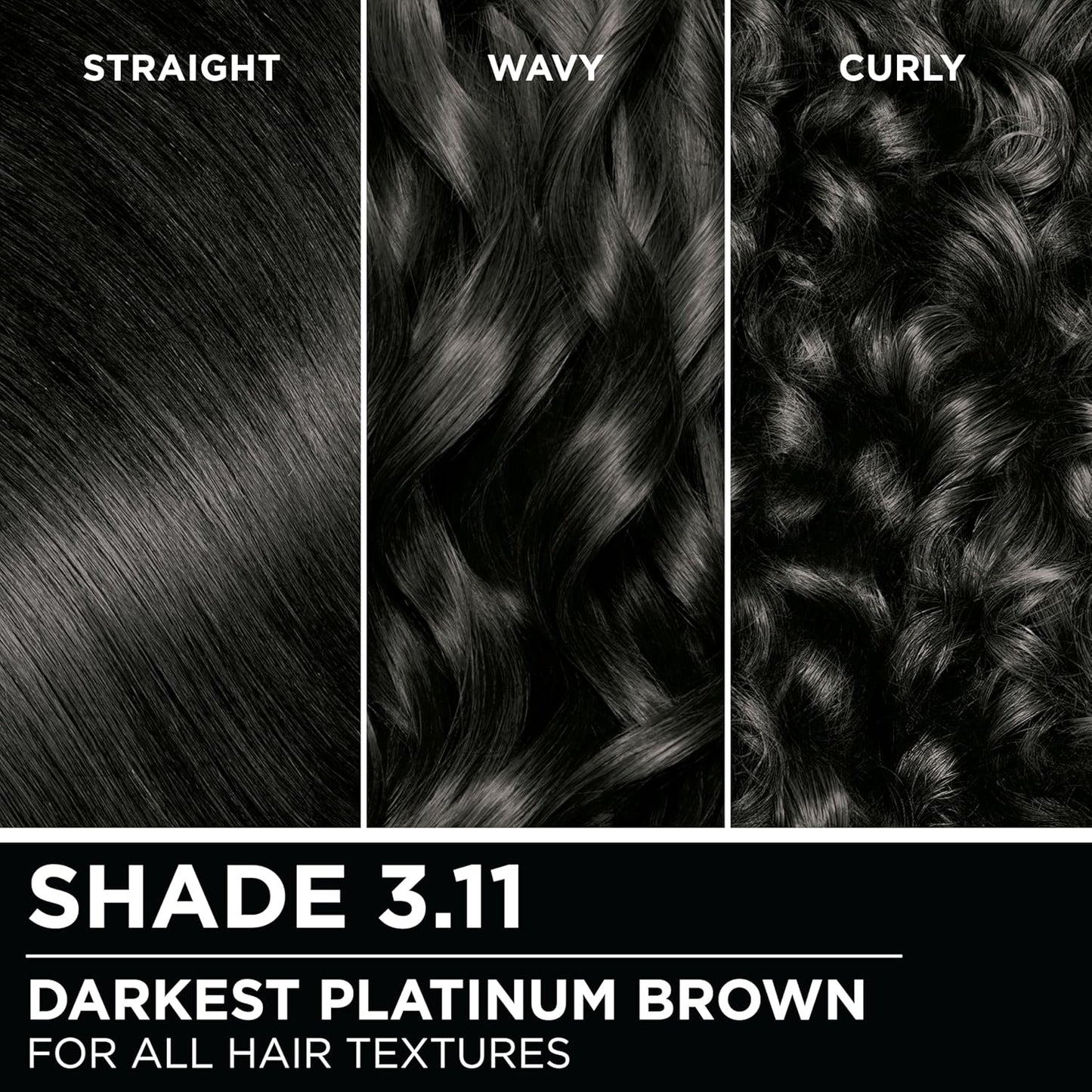 Garnier Hair Color Olia Ammonia-Free Brilliant Color Oil-Rich Permanent Hair Dye, 3.11 Darkest Platinum Brown, 1 Count (Packaging May Vary)