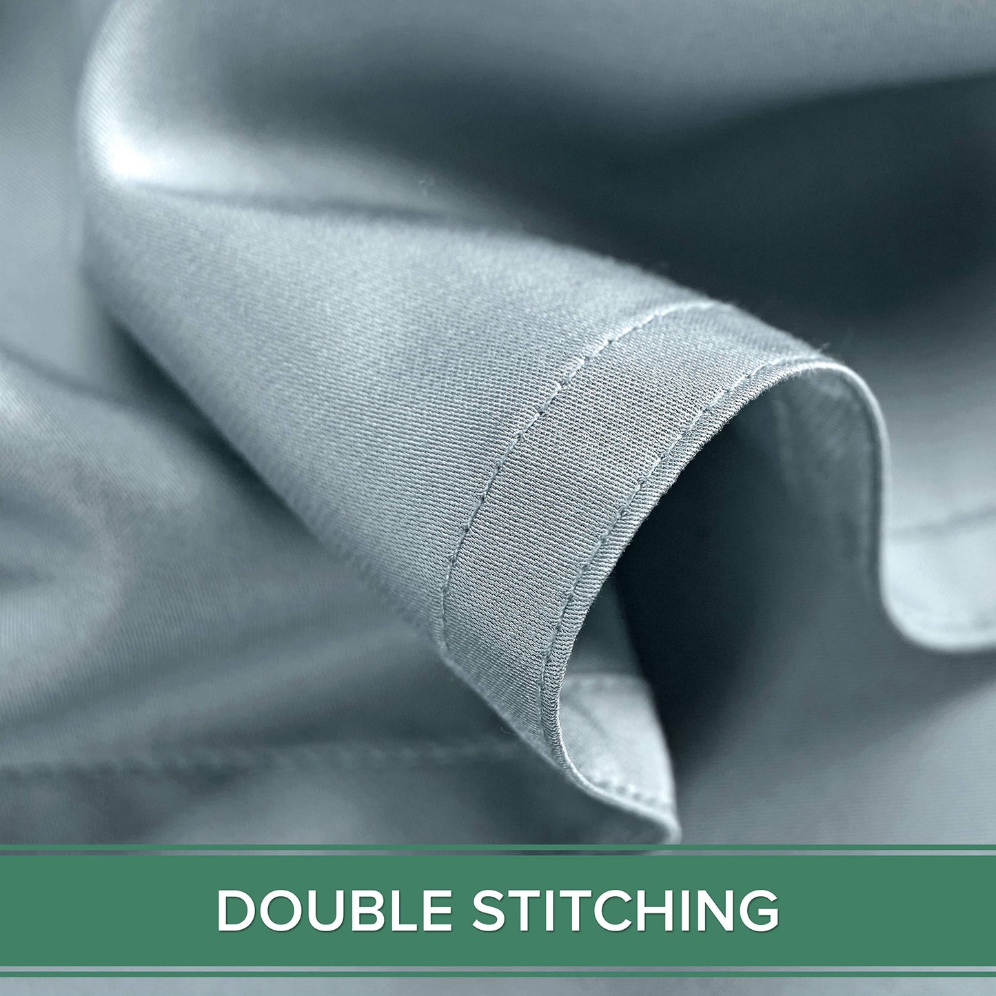 King Sheets by Pure Bamboo, Genuine 100% Organic Viscose Derived from Bamboo Bed Sheet Set, Luxuriously Soft & Cooling, Double Stitching, Lifetime Quality Promise (King, Sterling Blue)