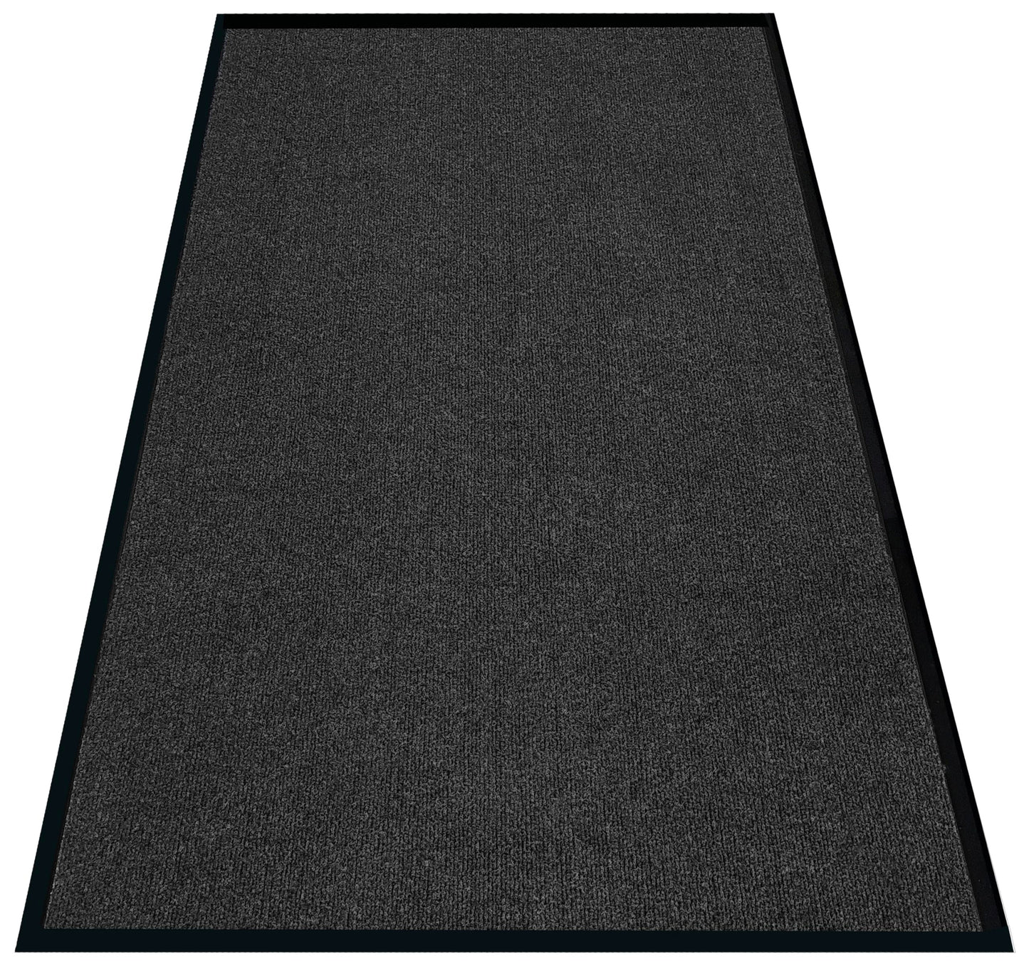 Front Door Mat, 3' x 5' Extra Large Commercial Industrial Rug Heavy Duty Outdoor Indoor Entryway Doormat Low Profile Welcome Entry Door Mat Non Slip Backing for Entrance Home Office,Black