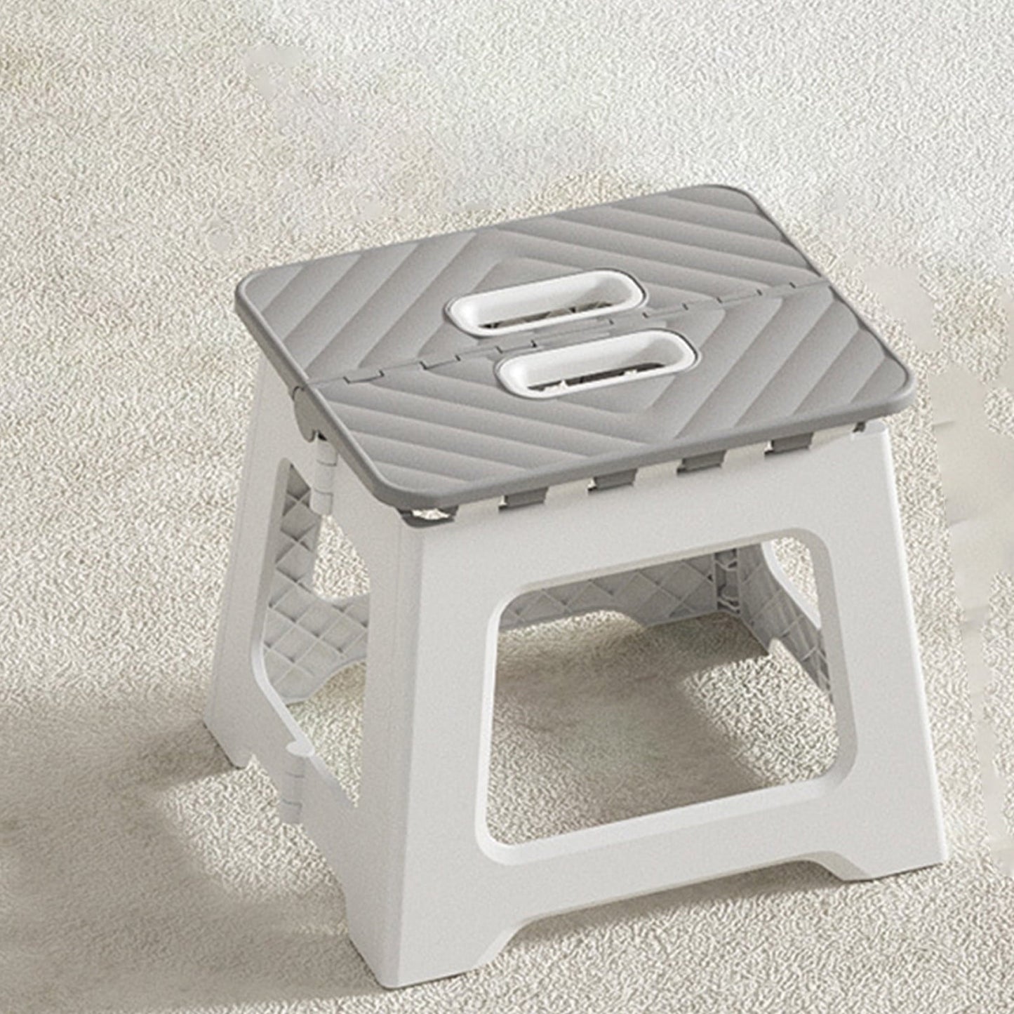 Japceit Portable Foldable Small Stool with Plastic Build, Lightweight Compact Chair for Easy Assembly, Low Stool Suitable for Outdoor, Camping, and Home Seating
