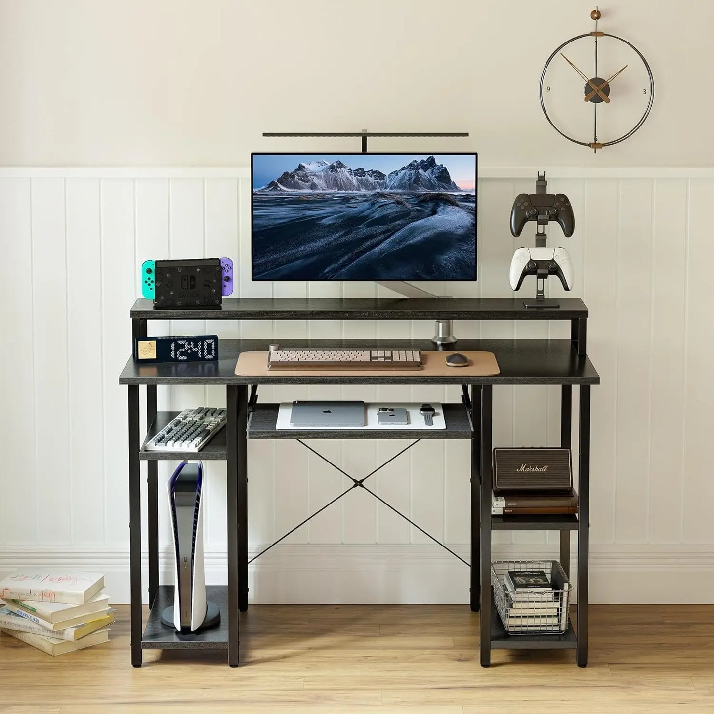 CubiCubi Office Desk with Keyboard Tray