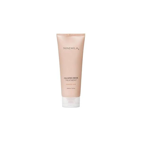 NINEMILA Calming Beer Hair Mask Treatment Soothing Volumizing Nourishing with Biotin Extract, Vegan Color Safe Sulfate & Paraben Free (220ml, 7.4floz)