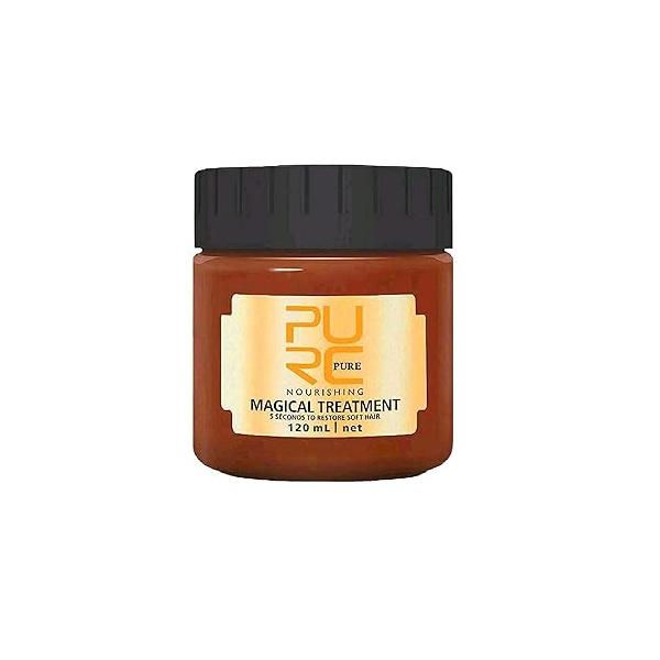 PURC Magical Keratin Treatment Mask, Advanced Molecular Roots Conditioner for Dry & Damaged Hair, 5 Seconds Restore Soft Hair (120ml)