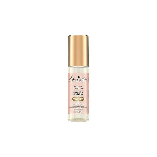 SheaMoisture Coconut & Hibiscus Smooth Shine Oil Softens and Hydrates Hair With Manketti For a Lightweight Texture 3.3fl oz