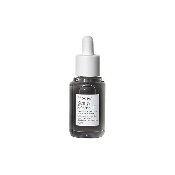 Briogeo Scalp Revival Charcoal + Tea Tree Treatment, Serum to Soothe a Dry, Flaky, Itchy Scalp, Absorb Oil, Hydrate Dry Clarify Build Up, Vegan, Cruelty-Free, 1 fl oz
