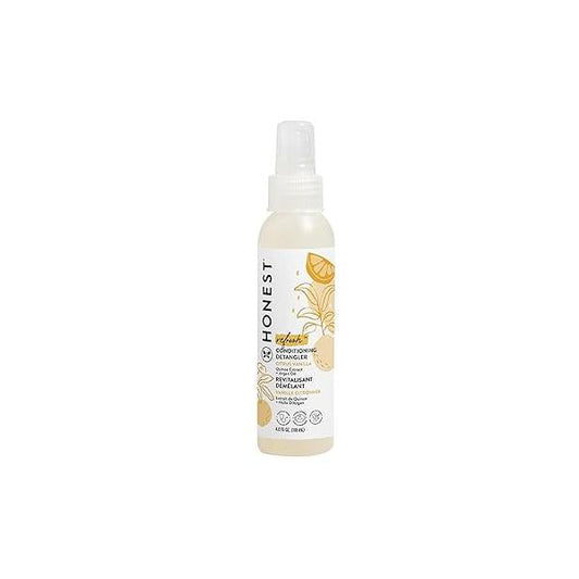 The Honest Company Conditioning Hair Detangler | Leave-in Conditioner + Fortifying Spray Tear-free, Cruelty-Free, Hypoallergenic Citrus Vanilla Refresh, 4 fl oz