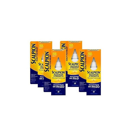 Scalpicin Max Strength Scalp Itch Treatment, 1.5 Ounce (Pack of 4)